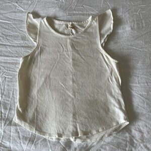 Madewell Flutter Sleeve White Tank Top